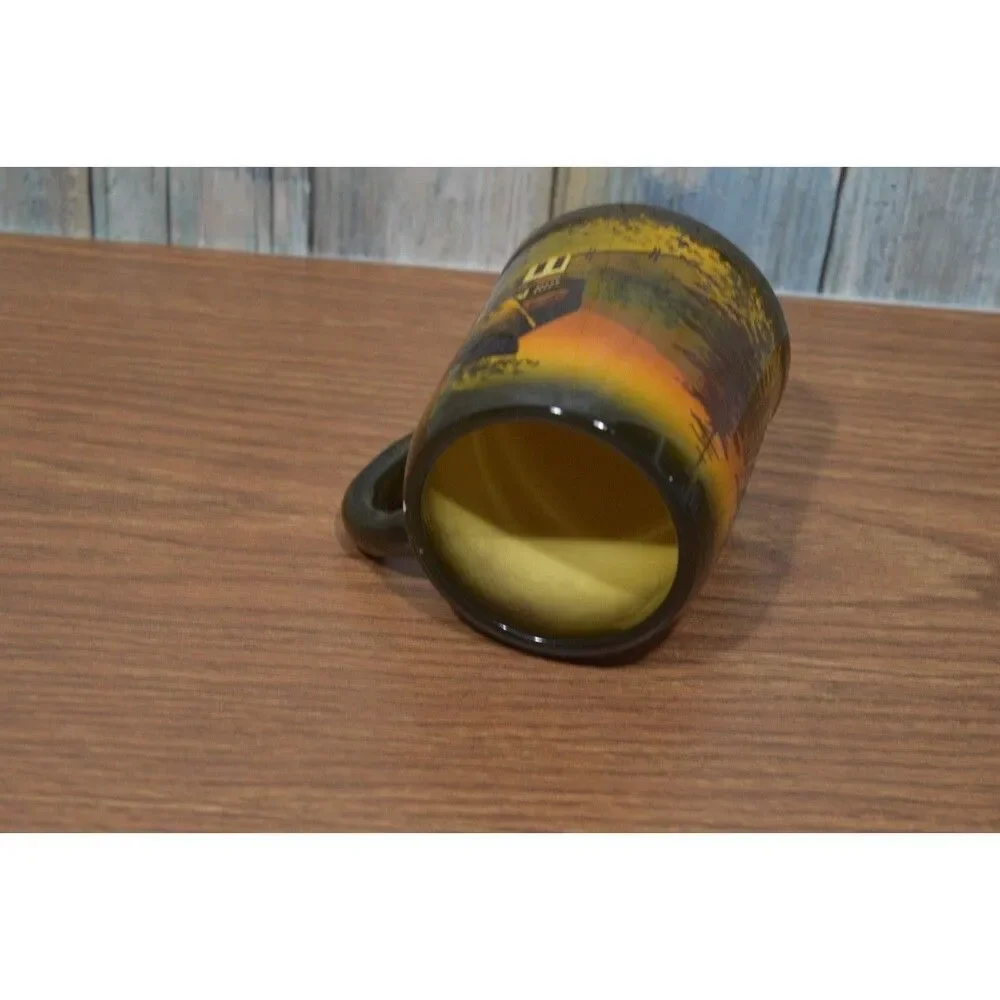 Hand Painted Black Forest Mug Schramberg Germany Pottery Alpine Chalet Drip SMF